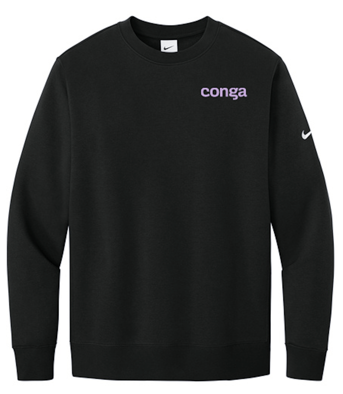 Conga - Fleece Sleeve Swoosh Crew - Black - image1